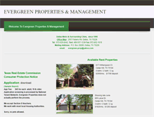 Tablet Screenshot of evergreenrent.com